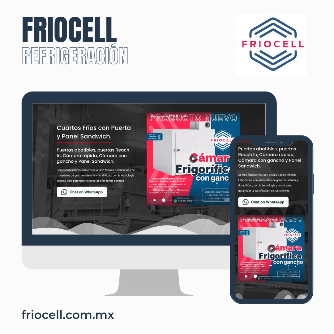 Proyecto Diseño de página web terminada entregada Cliente Friocell San Miguel de Allende